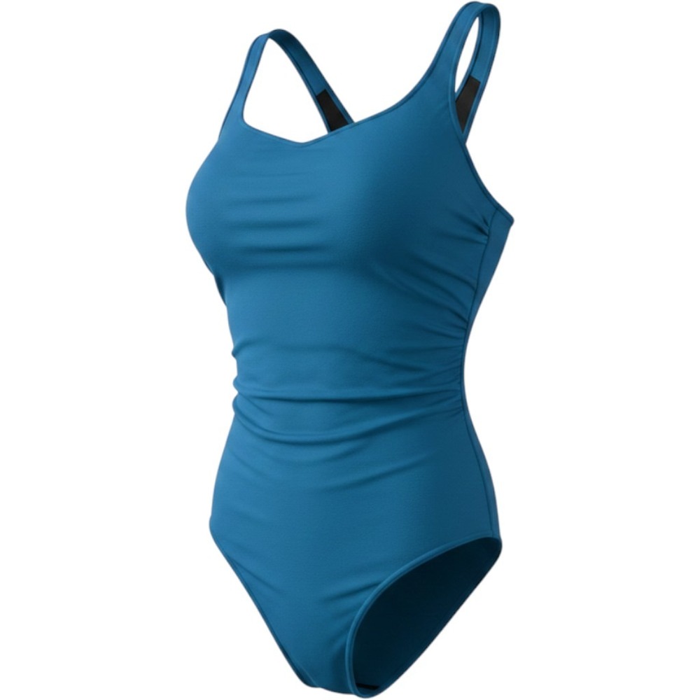 Lands End Women Twilight Teal Slender Grecian One Piece Swimsuit 8 NEW 4427944